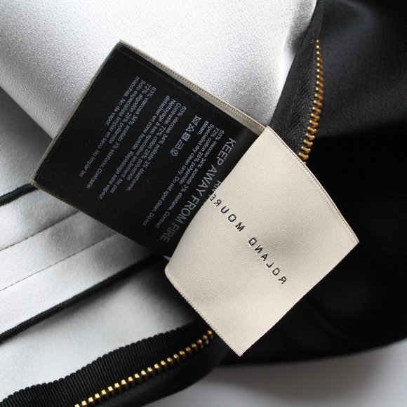 Roland Mouret One-Shoulder Draped Satin Crepe Jumpsuit Size US10 / IT46 Black - Picture 10 of 10